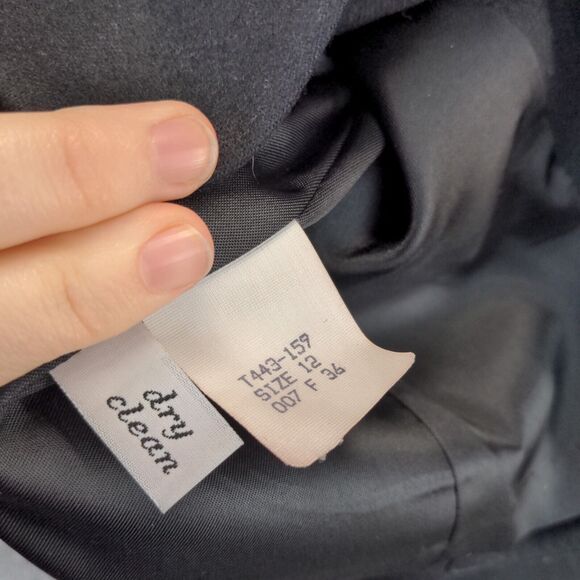 Pendleton Women's Blazer Jacket Black 12 Wool Notched Lapel Lined Vintage USA - Picture 9 of 12